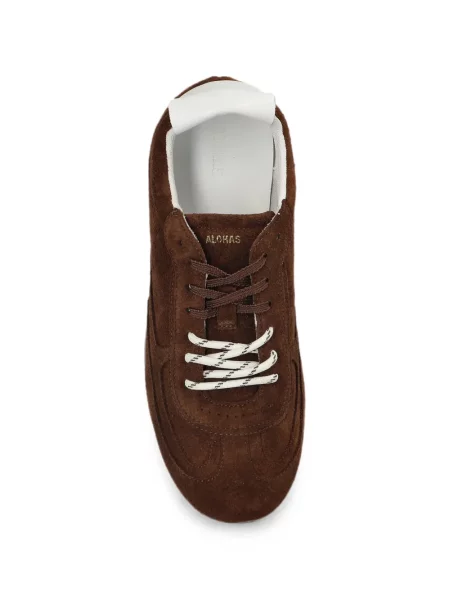 Sneakerși Alohas din piele de căprioară maro