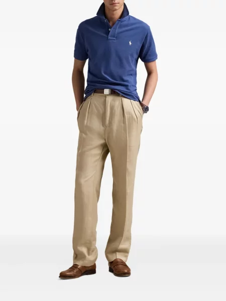 Szerokie polo Polo Ralph Lauren z przetarciami w paski czarne