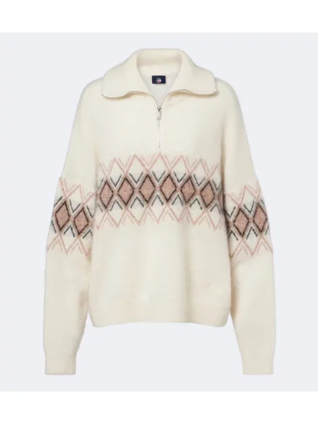 Pulover Fusalp de mohair alb