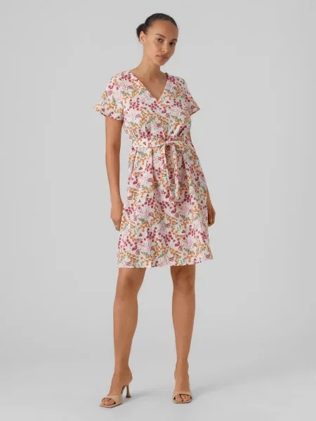 VERO MODA Ruha fűzöld / narancs / málna / fehér