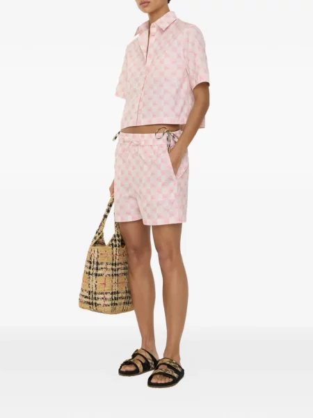 Pantaloni scurți Burberry din poplin roz