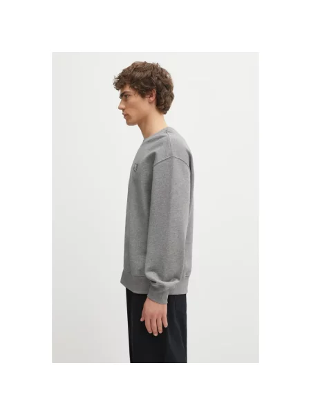 Maison Kitsuné bluza Fox Head Comfort melanżowa szary