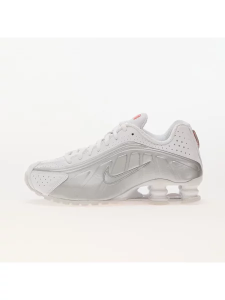 Trampki Nike W Shox R4 White/ White-Metallic Silver-Max Orange EUR 41 białe