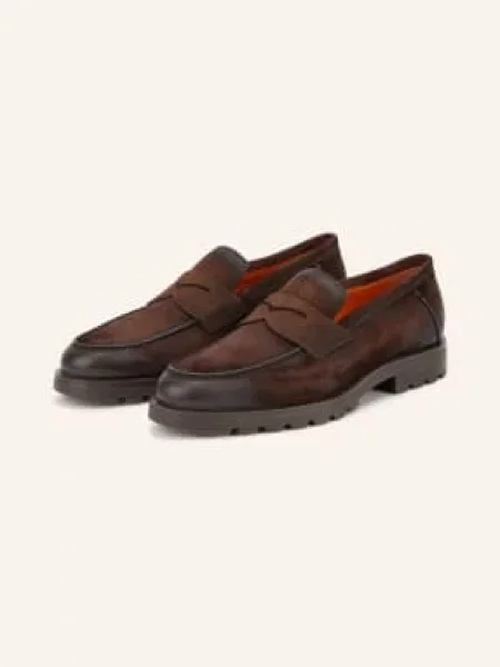 Santoni Penny Mokasíny Rock tmavě hnědá