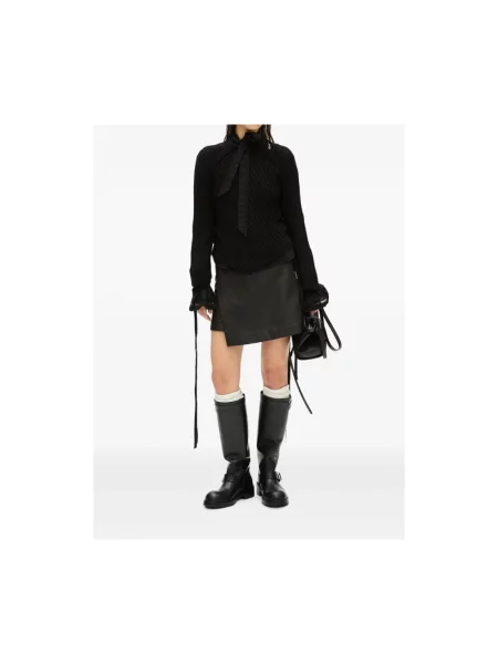 Dzianinowy sweter Ann Demeulemeester czarny