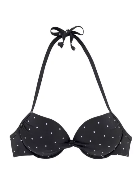 LASCANA Sutien costum de baie Sparkel' negru