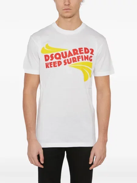 Tricou Dsquared2 cu imagine alb