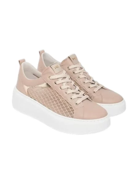 Sneakersy Nerogiardini skórzane różowe