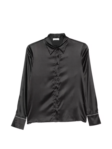 Cămașă Peserico din satin negru