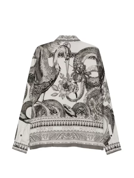 Lung cămașă Just Cavalli cu imagine gri