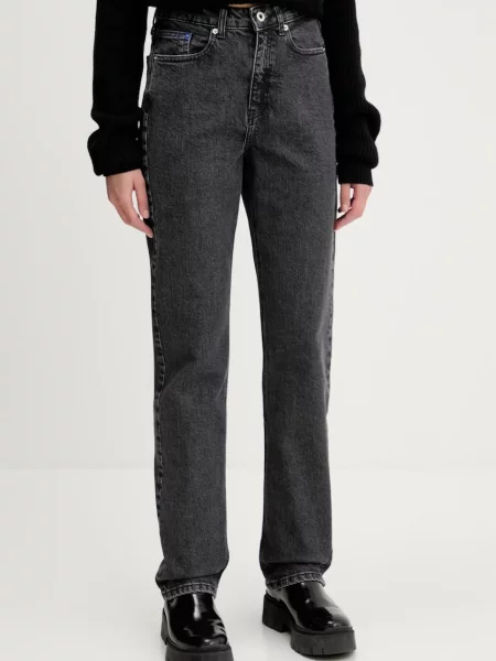 Karl Lagerfeld Jeans jeans high waist gri