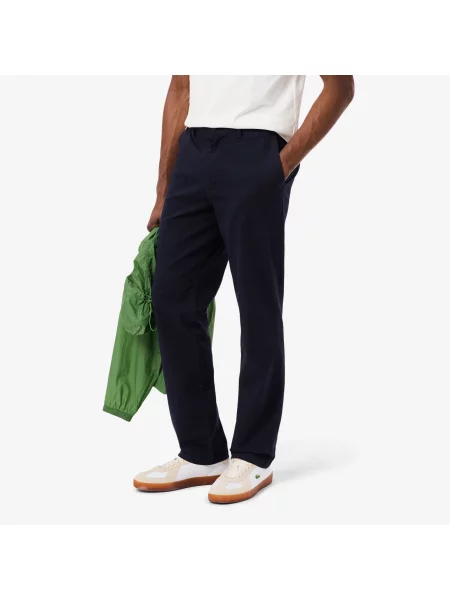 Lacoste Spodnie Chino O Regularnym Kroju niebieski