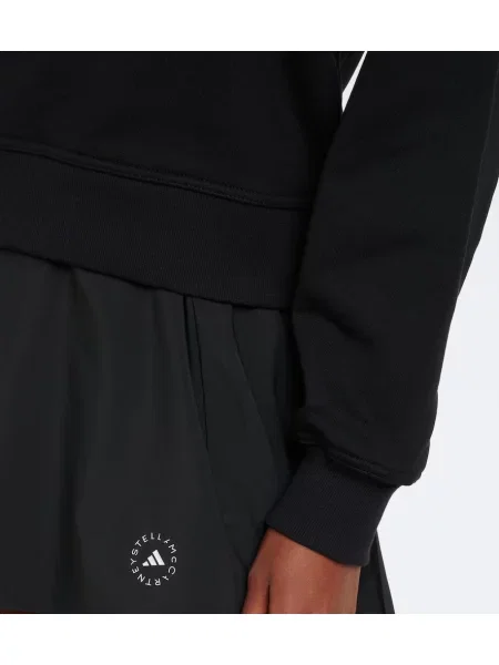 Džerzej mikina Adidas By Stella Mccartney s autogramom čierna