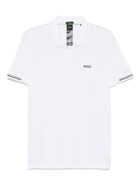 Tricou Boss din jerseu alb