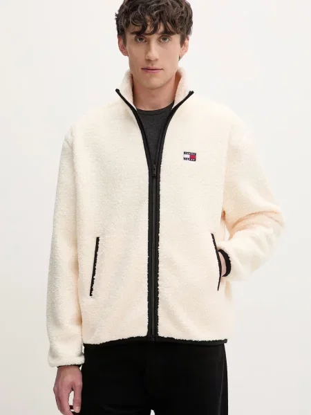 Tommy Jeans hanorac cu pentru bărbați din polar bej