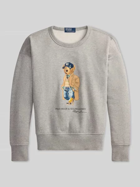 Bluza Polo Ralph Lauren retro szara