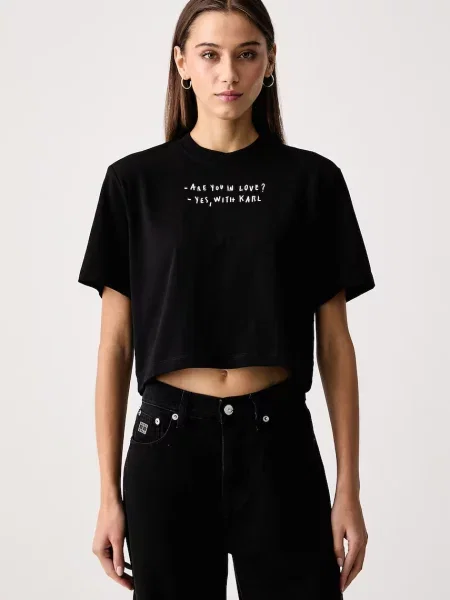 Karl Lagerfeld Jeans tricou de damă din x Pietro Terzini negru