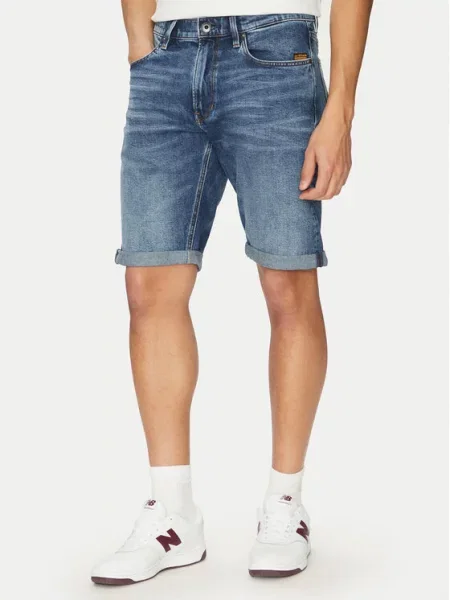 G-Star Raw Džínové šortky Mosa modrá