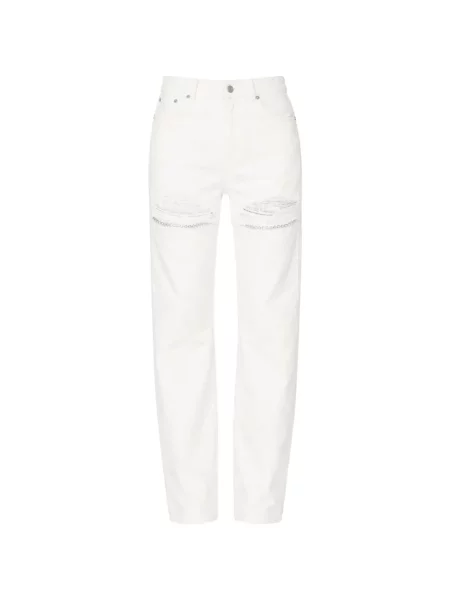 Jeansy Area z dziurami białe