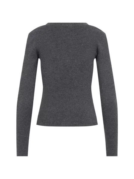 Cardigan Brunello Cucinelli cu decolteu în V gri