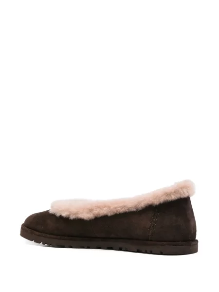 Balerini Ugg fără toc maro