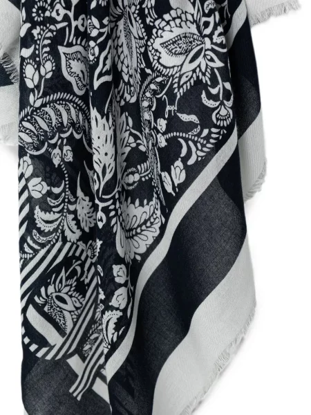 Fular Joop! cu model floral cu imagine negru