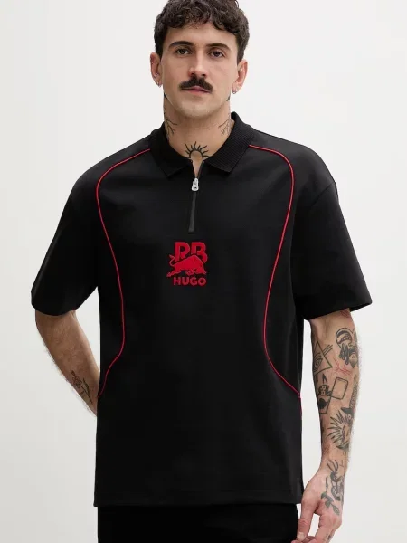 HUGO polo pentru bărbați Duero_RB negru