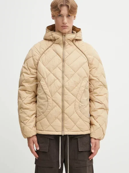 Kenzo geacă de puf Weave Light Weight Down de iarnă bej