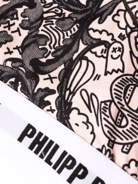 Podprsenka Philipp Plein s potiskem růžová
