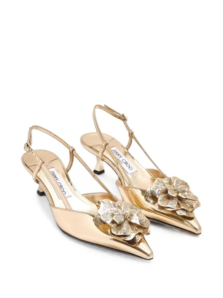 Pantofi cu toc Jimmy Choo din piele cu model floral
