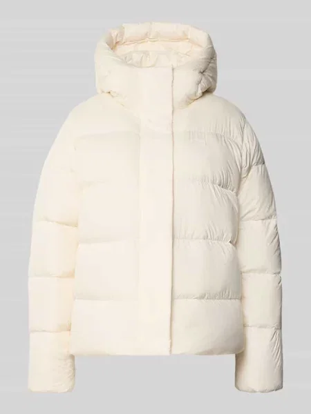 Kurtka puchowa o kroju slim fit z aplikacją z logo Tommy Hilfiger biała