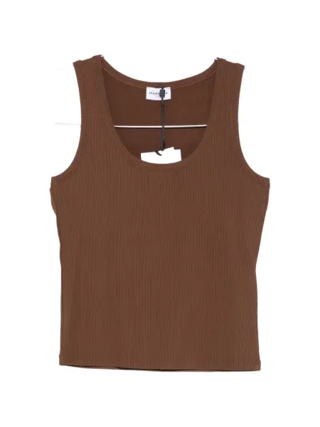 Top Marella cu nervuri maro