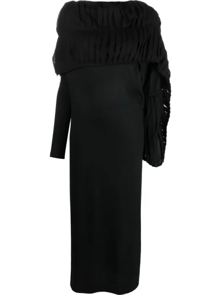 Rochie Yohji Yamamoto de lână de costum negru