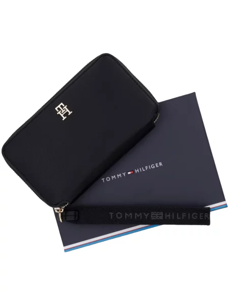 Tommy Hilfiger portofel pentru femei cu imitație de piele negru