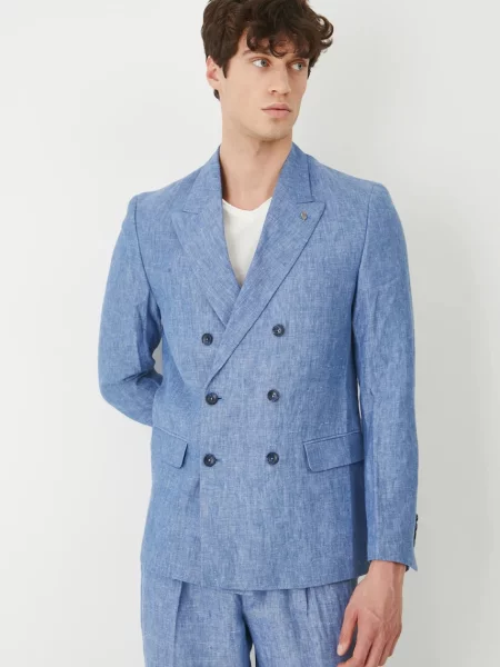 Plátěné sako Medicine modrá