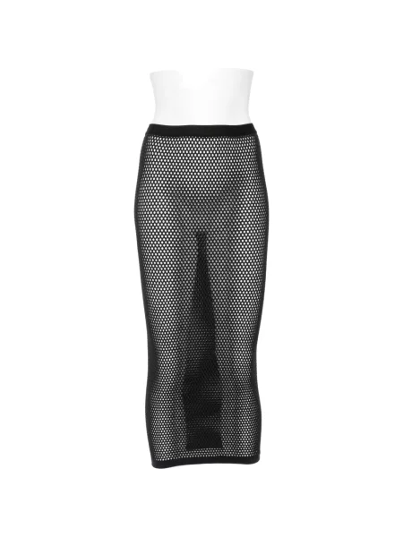 Fustă midi Wardrobe.nyc plasă negru