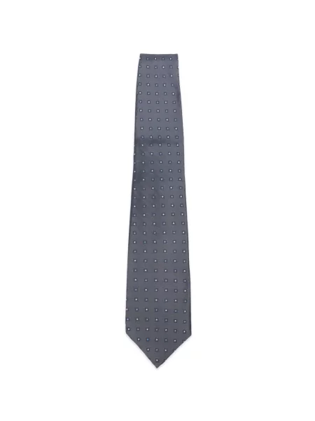 Cravată Kiton cu imprimeu geometric gri