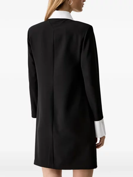 Gulerat rochie mini Karl Lagerfeld cu decolteu în V negru