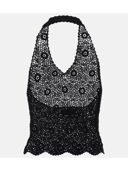 Top Nili Lotan cu gât halter negru