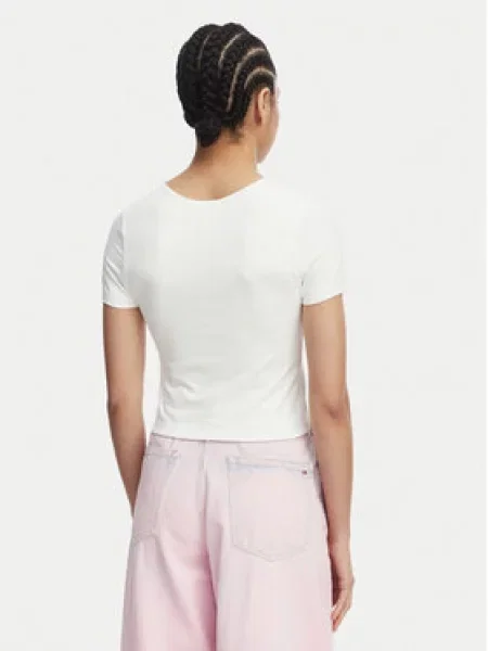 Tommy Jeans Majica Athleisure Metal Bela bež