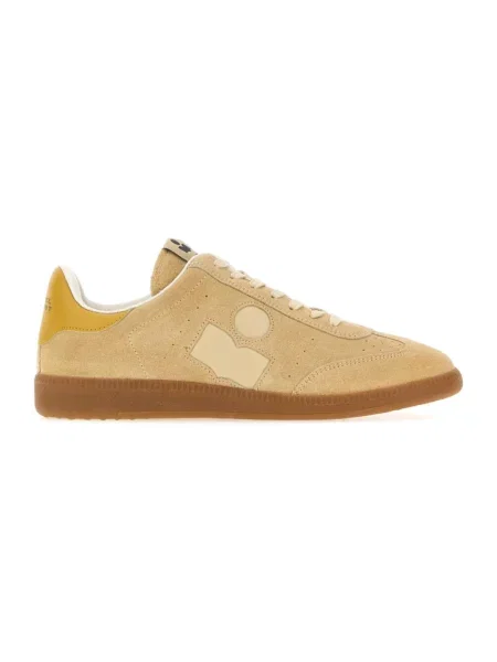 Sneakersy Isabel Marant skórzane beżowe