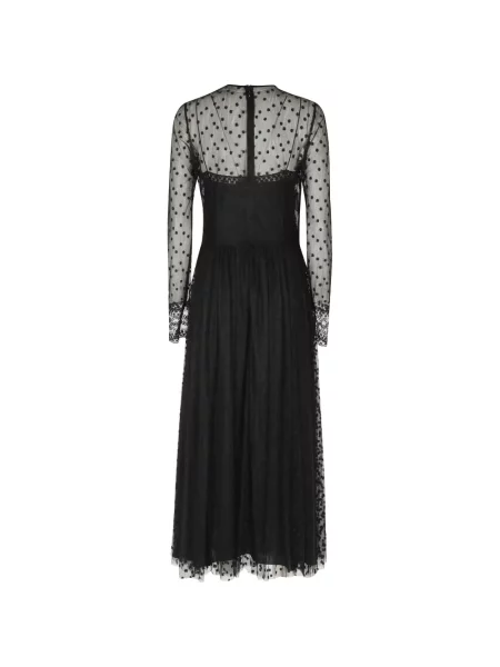 Rochie midi Alberta Ferretti din tul negru