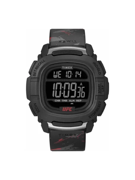 Lniany zegarek Timex czarny