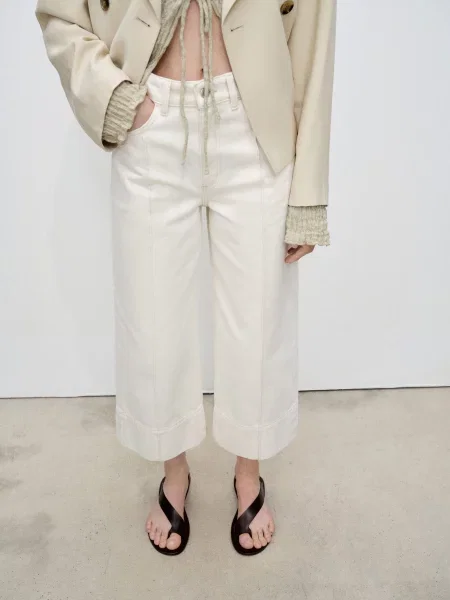 Широкі джинси MANGO білий