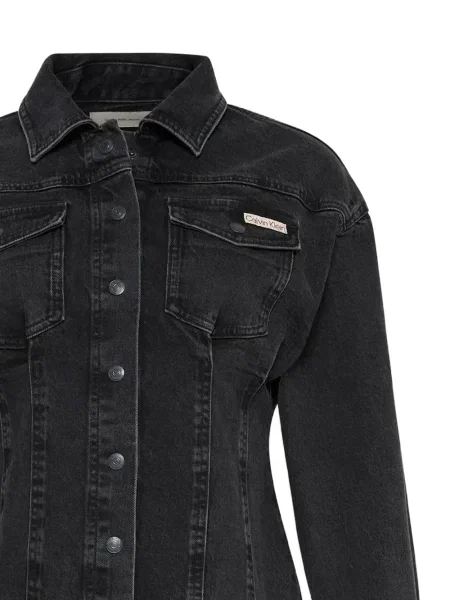 Rochie din denim Calvin Klein negru