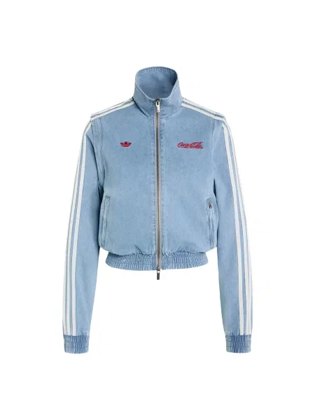 ADIDAS ORIGINALS Geacă de primăvară-toamnă Firebird albastru denim / roșu intens alb