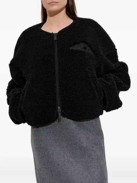 Geacă Dsquared2 cu broderie din fleece negru