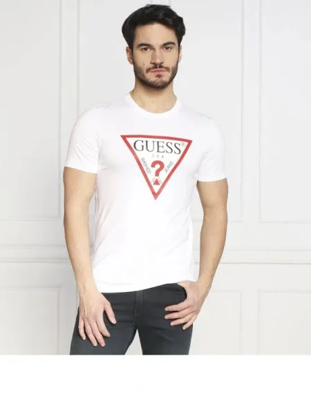 GUESS Tricou alb