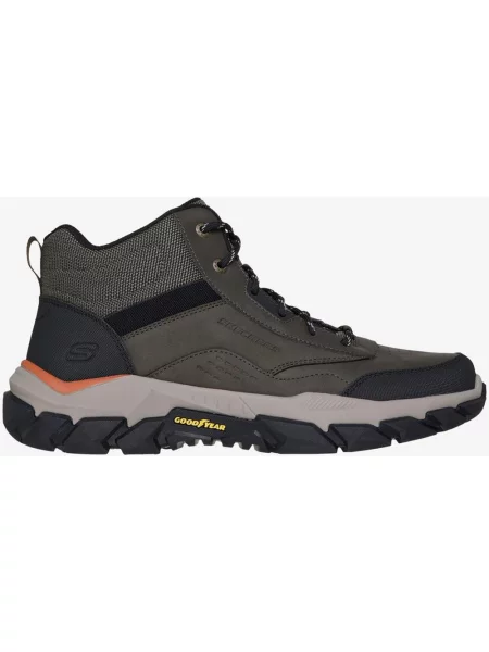 Buty trekkingowe Skechers Relaxed Fit Santoro Hopkins zielony oliwkowy beżowy pomarańczowy 40 czarny