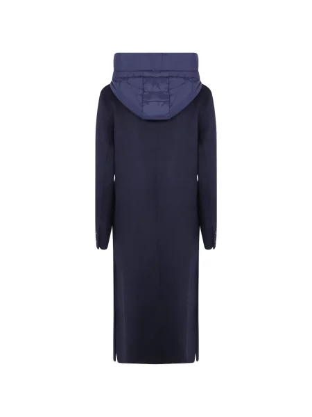 Palton Seventy cu glugă albastru